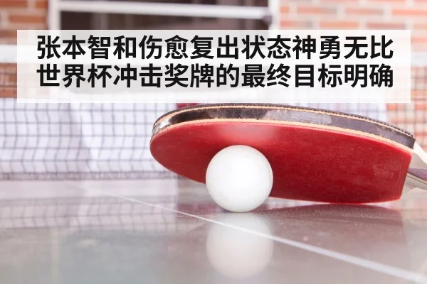 张本智和伤愈复出状态神勇无比 世界杯冲击奖牌的最终目标明确